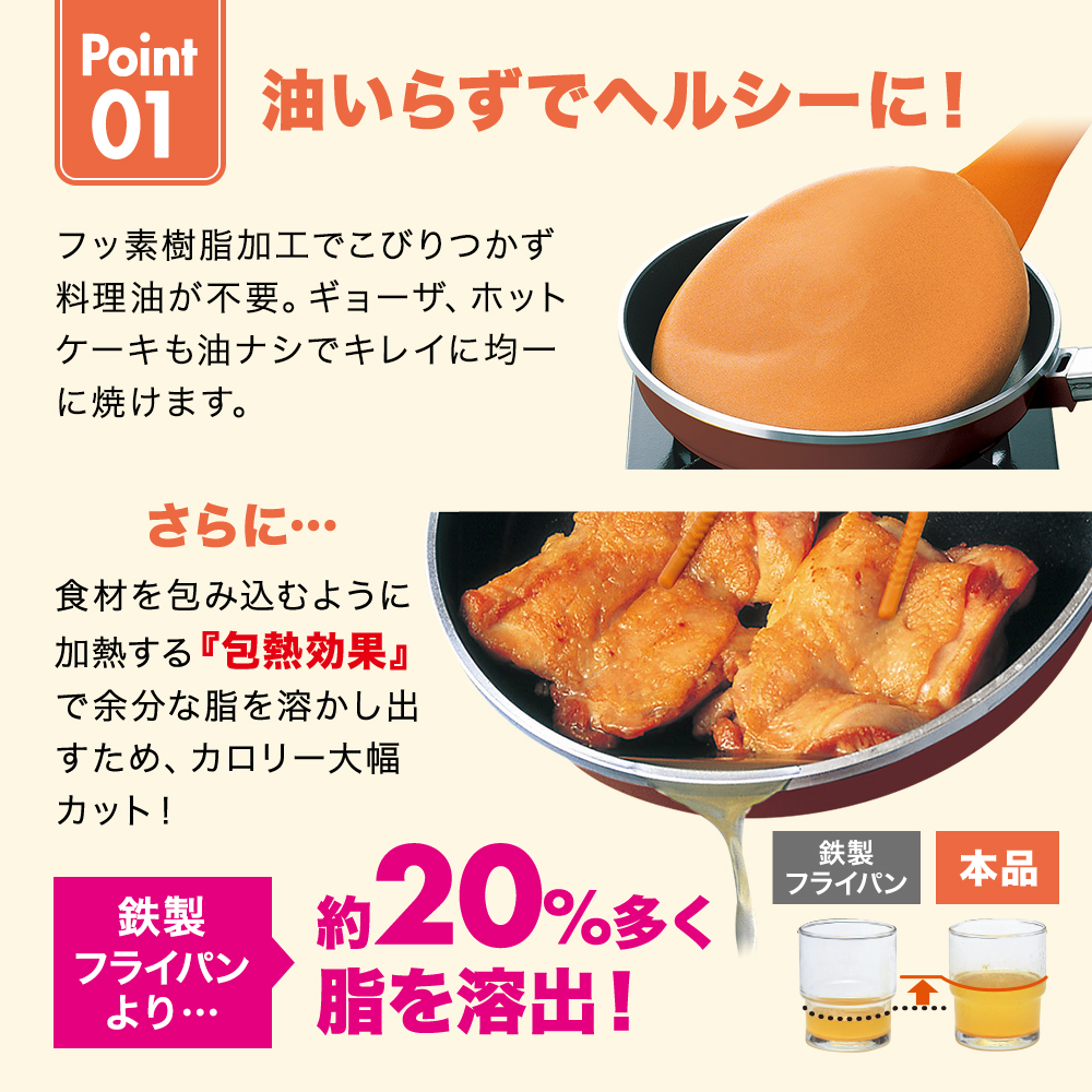 フライパン 取っ手が取れる [ オールパンゼロ 20cm・マンゴー ] アサヒ軽金属