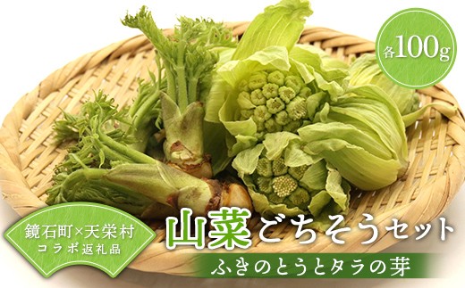 〈先行予約〉鏡石町×天栄村コラボ返礼品 山菜ごちそうセット タラの芽とふきのとう（各100g）フキノトウ たらのめ 山菜 野菜 食品 福島県 鏡石町 F6Q-477