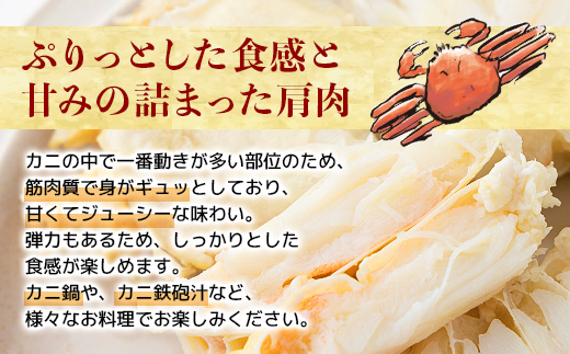 量が選べる！本ズワイガニ 肩肉 500g