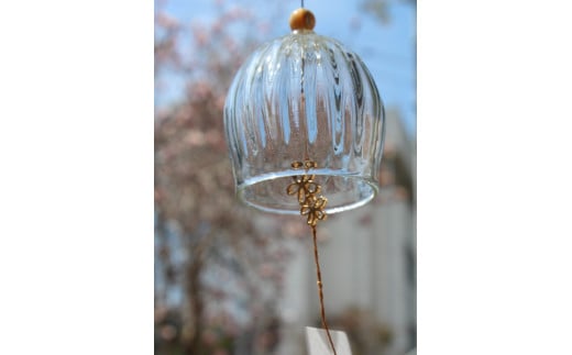 ガラス風鈴「海つ音」（丸型・桜）【 工芸品 雑貨 インテリア 風鈴 人気 おすすめ 】
