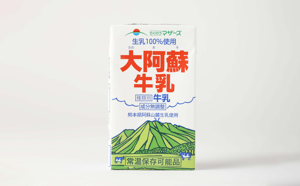 【12ヶ月定期便 】大阿蘇 牛乳 250ml 24本入り