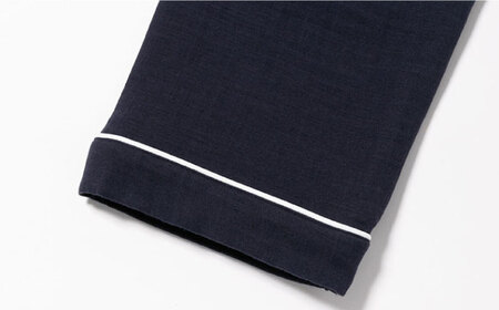 BAKUNE Pajamas Gauze 長袖 上下 疲労回復 リカバリー ウェア　【 ネイビー / Lサイズ 】　/ 大村市 / 株式会社TENTIAL[ACAD039]