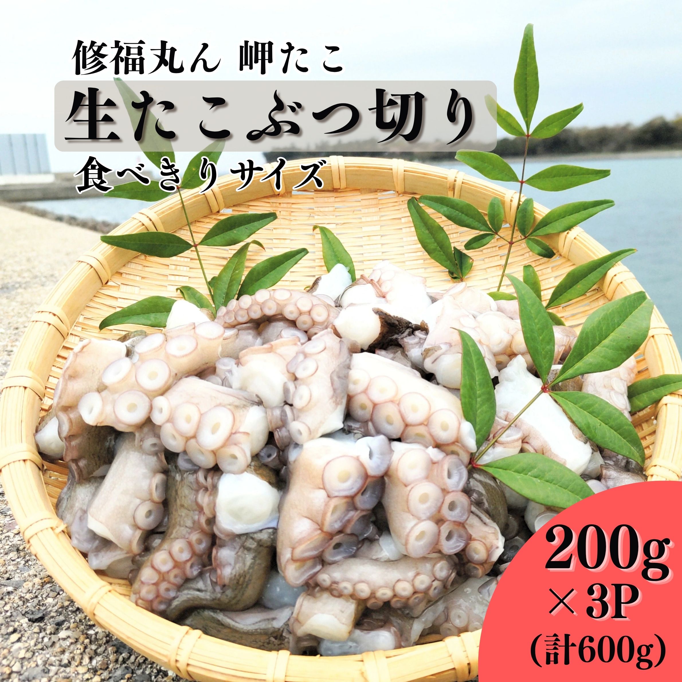【ふるさと納税】タコ 生タコ マダコ カット ぶつ切り (200g×3パック) 修福丸 岬だこ 真空パック 小分け たこ タコ 蛸 まだこ マダコ お取り寄せ 産地直送 魚介 たこ焼き 真だこ ぶつ切り 産地直送 真空 パック 小分け 海の幸 国産 海産物 魚介 送料無料 ふるさと納税
