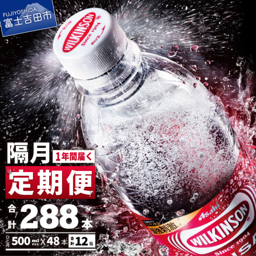 【年6回・隔月お届け！】炭酸水 ウィルキンソン　タンサン　PET500ml×2箱（48本入）定期便