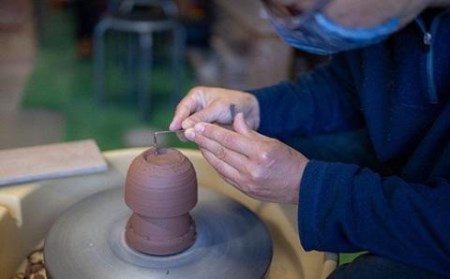 シロチドリの塩壷と塩さじのセット（天日塩2袋付き）［1495］