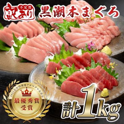 ふるさと納税 大月町 訳あり 不定貫 国産 本マグロ 赤身 中トロ 大トロ 3種セット 1kg 養殖 刺身 さしみ