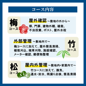 空き家管理 年4回 梅コース  空き家 管理  大阪府 松原市