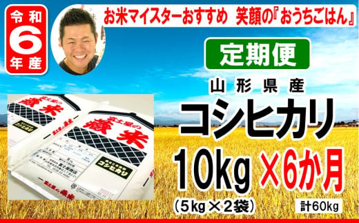 《 新米 》【 6ヶ月定期便 / 令和6年産 新米 】 コシヒカリ 計 10kg /月 ( 1回配送 5kg × 2袋 ) 2024年産