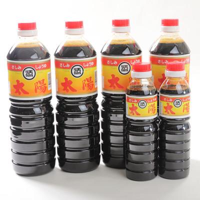 ふるさと納税 枕崎市 マルソエ さしみ醤油 太陽 1L×4本と360ml×2本詰合せセット A4-7