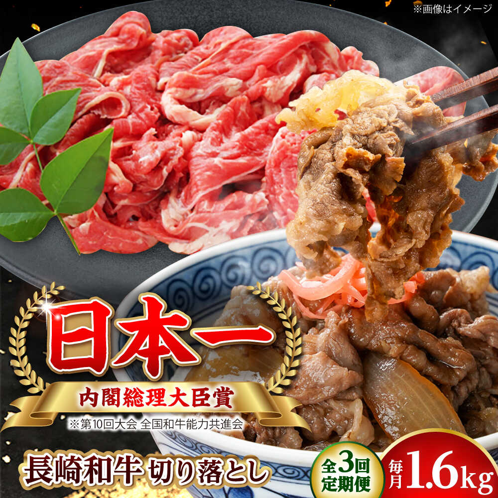 【ふるさと納税】【全3回定期便】長崎和牛 切り落とし 総計4.8kg （約1.6kg/回）【ながさき西海農業協同組合】 [DBV024][DBV024]