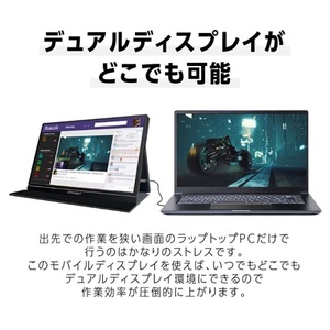 液晶モニター(モバイルモニター) 15.6型ワイド　フルHD(1920×1080)リファビッシュ品【1465894】