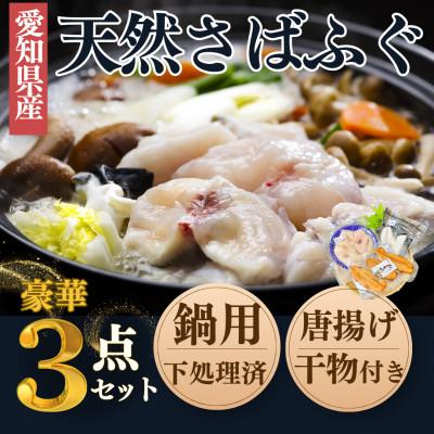 ふるさと納税 南知多町 純国産【唐揚げ・干物付き】 天然 白さばふぐ 3点セット 岬だより