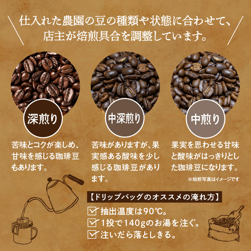 スペシャルティコーヒードリップバッグセット4種類16袋｜珈琲 コーヒー coffee 高品質 飲料 ドリップバッグ ドリップ 自家焙煎 自家焙煎珈琲 焙煎コーヒー 個包装 ソフトドリンク ブラック 人
