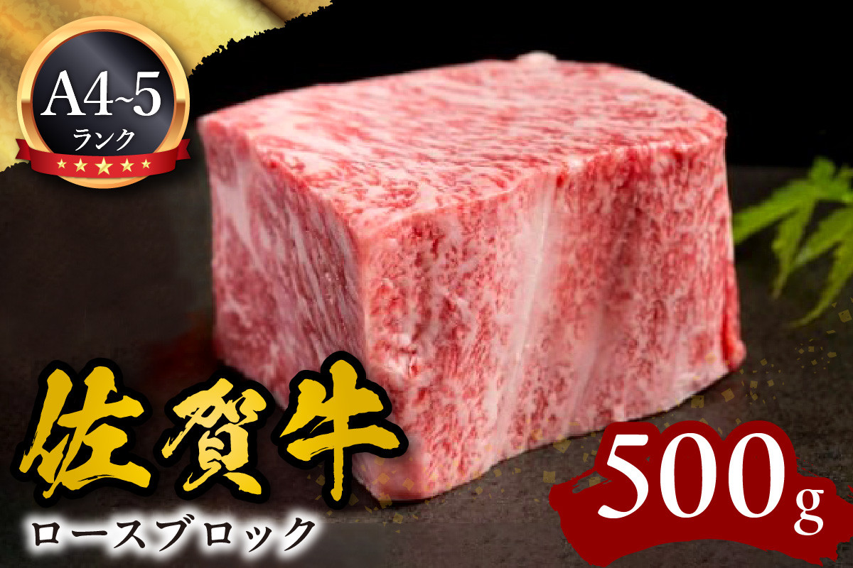 
                  A5 A4 佐賀牛ロースブロック 500g 092-J2747
                