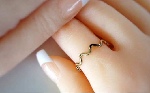 K14GF アクセサリー リング ゴールド ウェーブ リング 選べるサイズ 指輪 アクセサリー ジュエリー K14 ゴールドフィルド リング レディース メンズ ペア シンプル 一点もの 華奢リング 