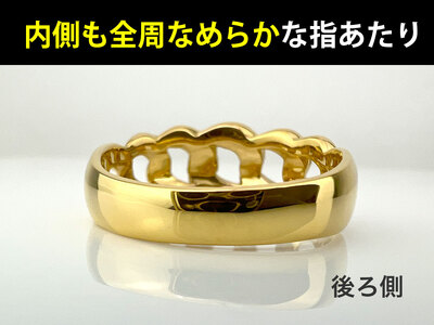 5-209 純金(Ｋ２４)製 喜平リングBタイプ ALPBK090