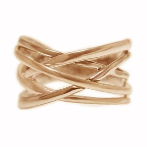 K18ピンクゴールド 地金幅広リング【34199-3】