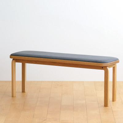 ふるさと納税 府中市 府中市の家具　コッコベンチ　オーク材/生地:ラムース(チャコール)(組み立て式)