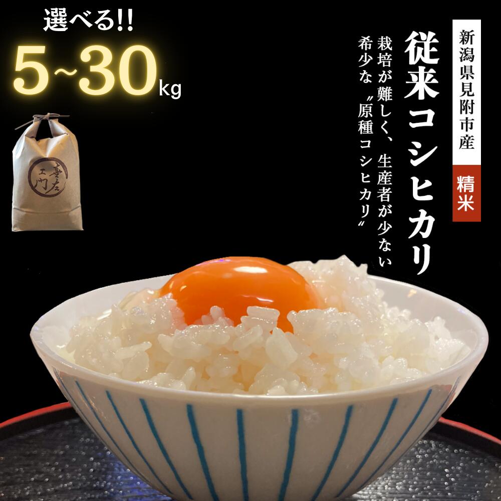 【ふるさと納税】 米 こめ ★R7年産★ 新米 幻のお米従来コシヒカリ 精米 30kg 20kg 10kg 5kg こしひかり 新潟県 見附市 新潟米 銘柄米 甘い 美味しい 人気 精米 したてを お届け 新潟産 送料無料 ご飯 おこめ 見附市ふるさと納税 ファーム喜左ヱ門