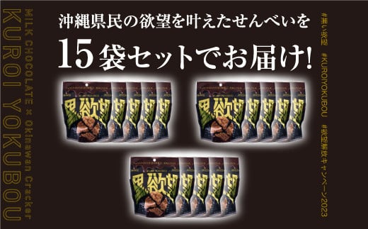 塩せんべい 「黒い欲望」（39g）15袋セット | ファッションキャンディ | チョコ チョコレート せんべい | 沖縄 お取り寄せ スイーツ お菓子 菓子 おかし 土産 詰め合わせ | 沖縄県 宜野