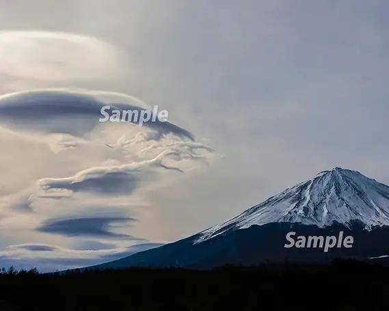 富士山フォトパネル（吊るし雲冬） NSF002