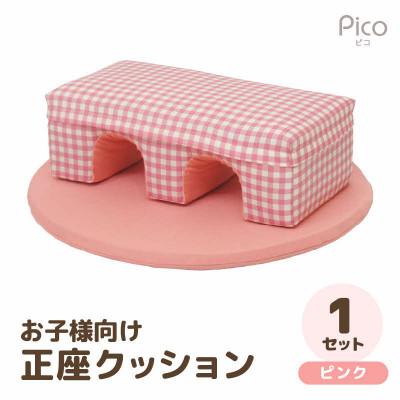 ふるさと納税 あわら市 【ピンク】お子様向け 正座クッションセット ピコ(優しいカラーのクッション・マットの組み合わせ)