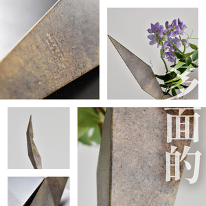 HITTITEの 海外展示会出展 スタイリッシュな花器 ハンギングベース 砂目調 063-50-SU
