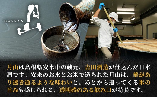 月山 美月 純米吟醸 720ml × 12本 【 12本セット 吟醸酒 日本酒 地酒 吉田酒造 老舗 美味しい 食中酒 おすすめ 旨口 お酒 贈り物 ギフト ご自宅用 島根県 安来市】【81-YF-5