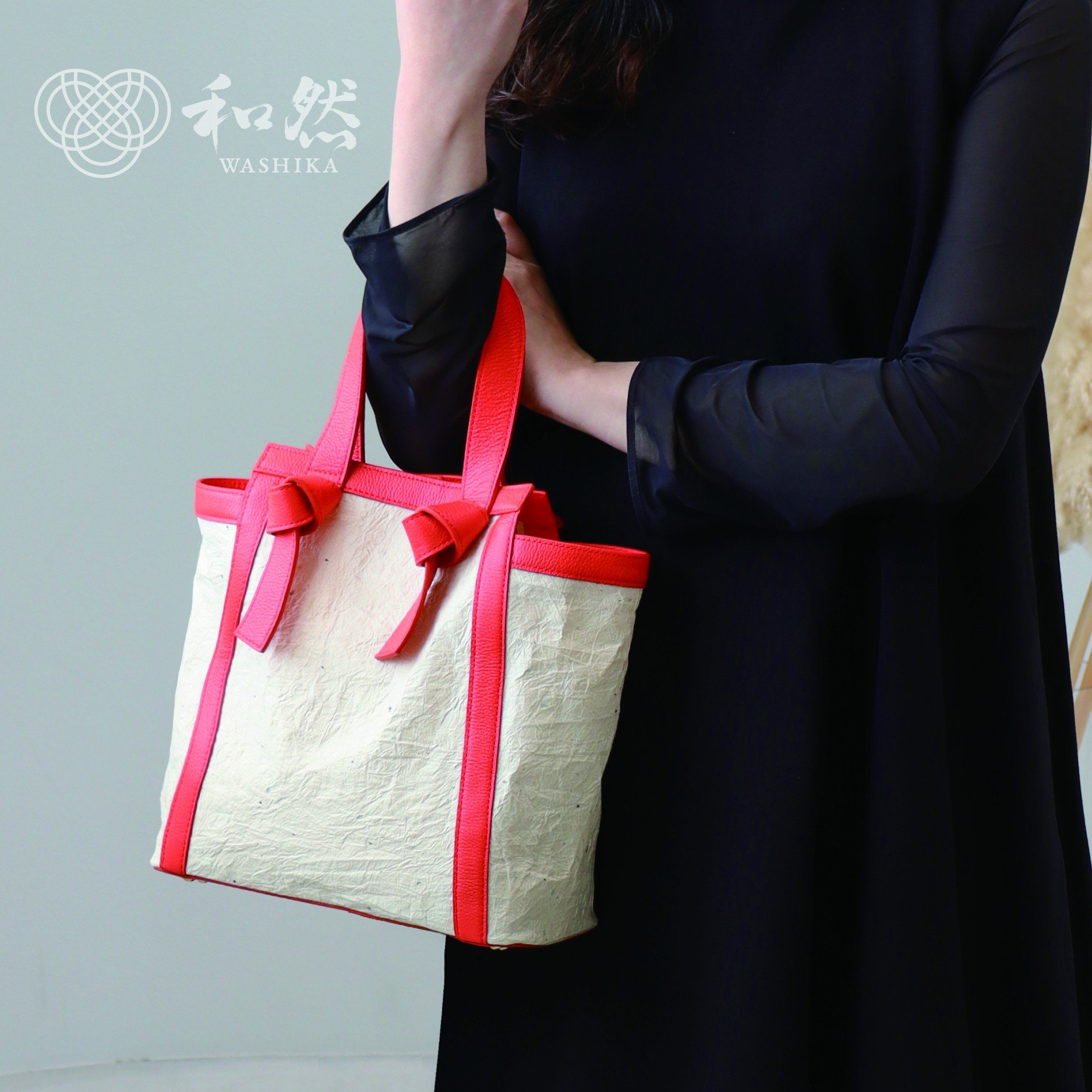 
                  ≪選べるカラー≫【和然WASHIKA】レザー ノット ハンドル バッグ 美濃 の手漉き 和紙 × 本革 zakka 暁 カバン かばん 鞄 バッグ ファッション レディース 雑貨 和雑貨 TG 岐阜県 大垣市
                