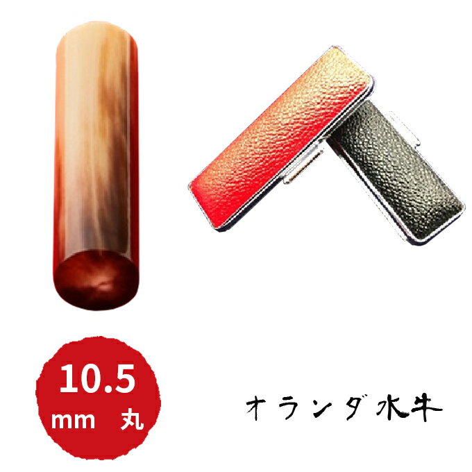 【ふるさと納税】オランダ水牛10.5mm（5書体）牛革ケース（赤） 民芸品 工芸品