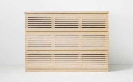 【開梱・設置】ラスティー 120cm ローチェスト（ナチュラル）　AX032