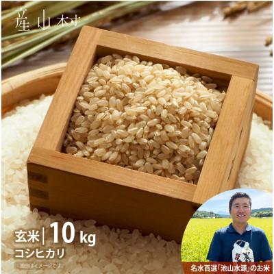 ふるさと納税 産山村 【令和7年産新米】うぶまい(コシヒカリ玄米)10kg〈阿蘇の名水　池山水源米〉