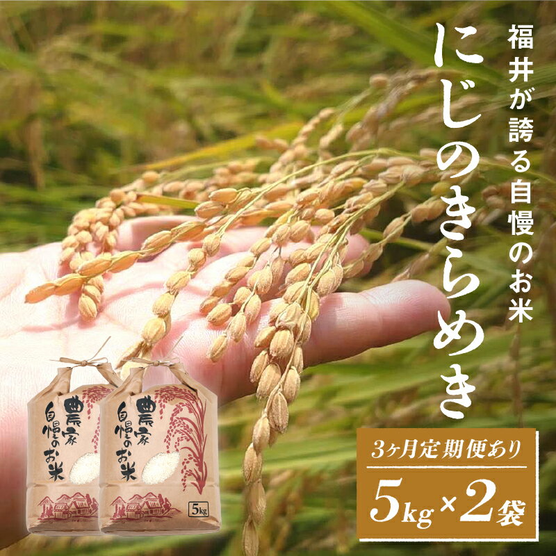 【ふるさと納税】【選べる配送回数！】【令和7年産 新米！】【2025年11月以降 順次発送予定】にじのきらめき 5kg×2袋（計10kg）定期便あり！[G-10106] / お米 新米 精米 ご飯 ごはん 米農家 農業男子 鮮度抜群 福井県鯖江市 先行予約