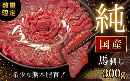 
赤身馬刺し 約300g タレ付き 馬肉 熊本の味 純国産
