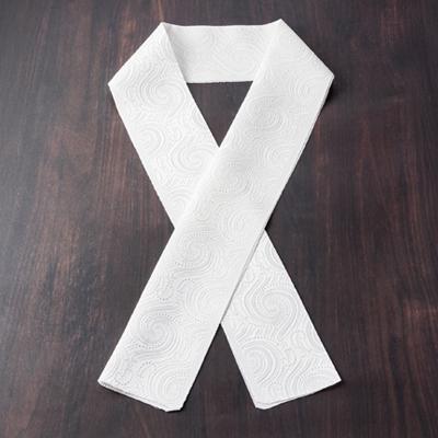 ふるさと納税 与謝野町 ワタマサ　三重織 正絹白半衿(渦水)シルク100%日本製和装小物　丹後ちりめん織元より |  | 02