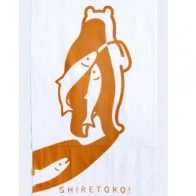 ふるさと納税 斜里町 知床トコさん×かまわぬ 手ぬぐい 【トコさん鮭担ぎ】 |  | 01