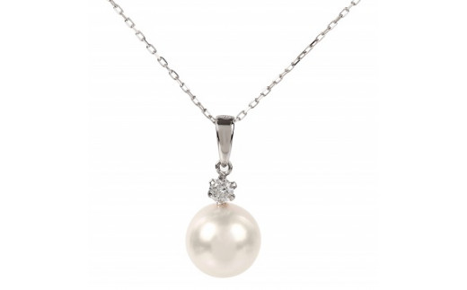 あこや本真珠 7ミリ ダイヤモンド 0.05ct プラチナ チェーン ペンダント 40cm あこや真珠 あこや 真珠 akoya パール 7mmUP Pt ファッション ジュエリー アクセサリー カジュアル フォーマル ギフト プレゼント OKKO真珠 三重 伊勢 （715）
