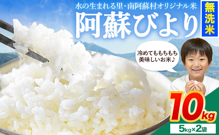 無洗米 訳あり 10kg (5kg×2袋) 熊本県産 阿蘇びより《2月上旬-2月末頃出荷予定》 お米 熊本県 南阿蘇村 阿蘇---mna_aby_25_m_10kg_25000_ac2---