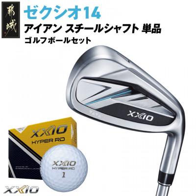 ふるさと納税 都城市 ゼクシオ 14 アイアン スチールシャフト 単品【5/R】ゴルフボールセット【複数個口で配送】