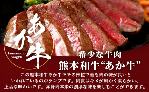 熊本和牛 あか牛 ランプステーキ 450g (150g×3枚)【 牛肉 和牛 お肉 肉 ランプ ステーキ バーベキュー 熊本県産 冷凍 】046-0768