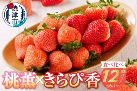 a30-225　いちご「 桃薫・きらぴ香」食べ比べセット 計12パック