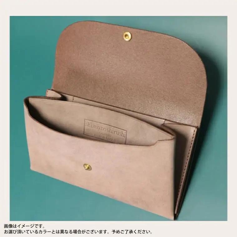 comet Long コンパクトな長財布 (ワックスアッシュブラウン) 牛革(BR014)