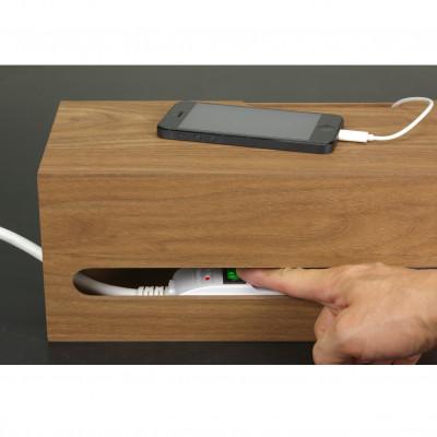 ふるさと納税 和歌山市 バスク ケーブルボックス L ブラック 邪魔なケーブル類も木目ケースでスマートに収納 |  | 02