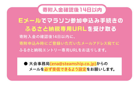 第23回恵那峡ハーフマラソン大会出走権（1組分）[AUEY001]マラソン出走権 恵那市