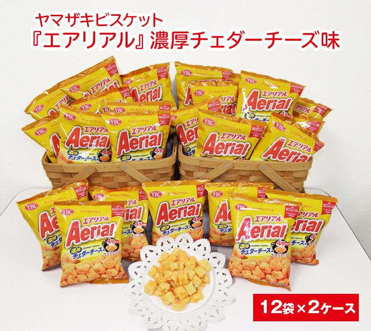 ヤマザキビスケット『エアリアル』濃厚チェダーチーズ味（12袋×2ケース）_BY06