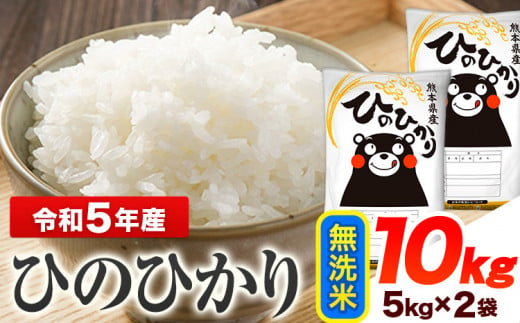 令和5年産 ひのひかり 無洗米 10kg 《7-14営業日以内に出荷予定(土日祝除く)》  5kg×2袋 熊本県産 米 精米 ひの 熊本県 山江村