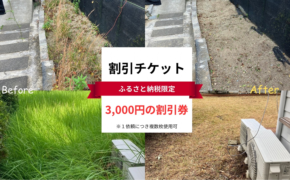 宗像市 清掃 掃除代行 3,000円割引チケット 草刈り 剪定 お墓 窓拭き 家事代行【株式会社T-challenge】_HA1713
