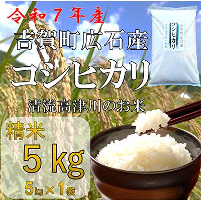 ふるさと納税 吉賀町 令和7年産　吉賀町広石産コシヒカリ　清流高津川のお米　精米5kg