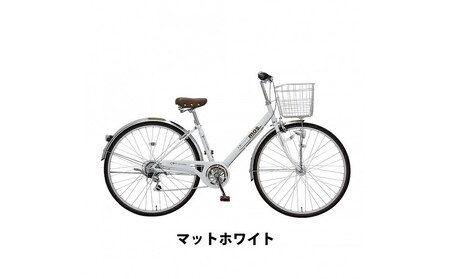 完成品でお届け!  自転車 mos 27インチ 【マットホワイト】 通勤 おしゃれ 通学 高校生 シマノ6段変速 オートライト 低床フレーム 安全基準BAA適合車 モース 大阪府 堺市 完全組立 整備