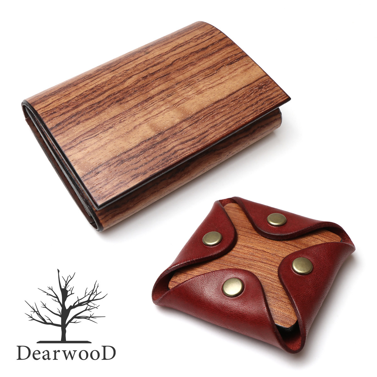 
DearwooD Card Case ＆ Coin Case(レッド)
